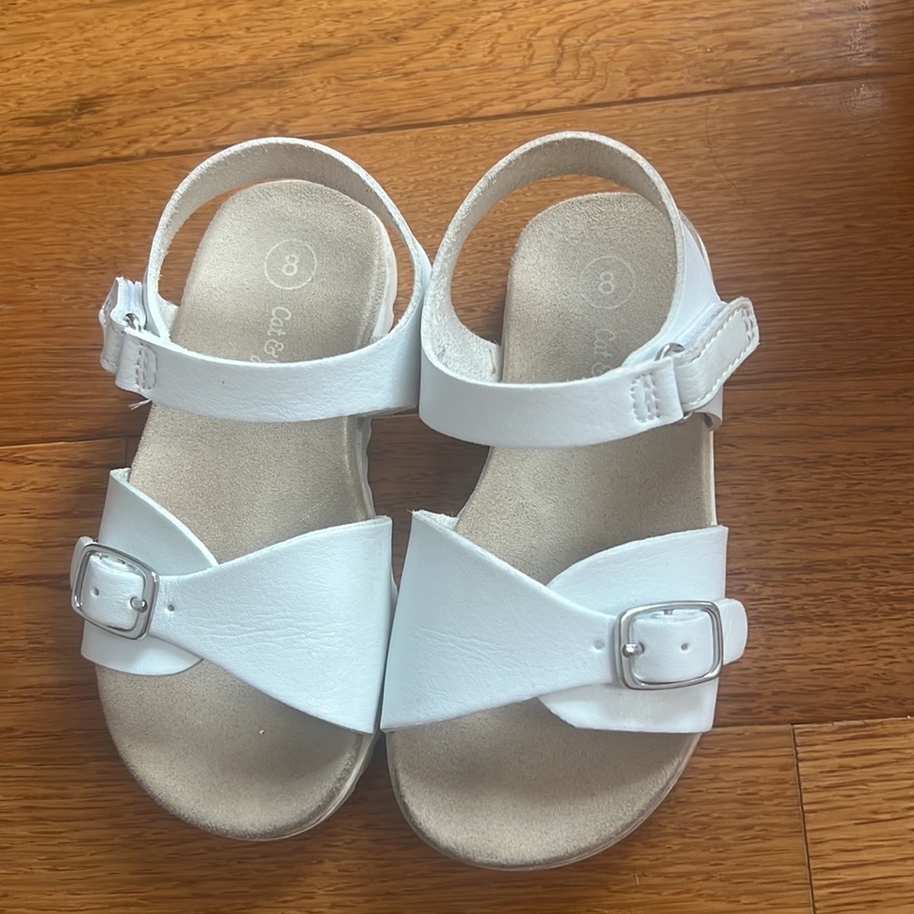White cat and Jack sandals size 8 barely used